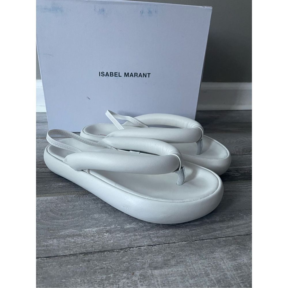 ISABEL MARANT Orene padded leather platform sandals EU38/US8 $620 - Picture 8 of 13
